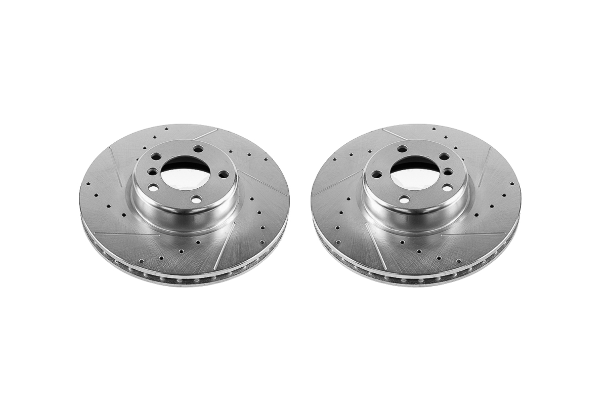 PowerStop EBR1402XPR Front Evolution Drilled & Slotted Rotors for 2014-2016 BMW 228i - Set of 2