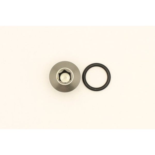 6-02-0717-B 6AN ORB Male Plug Low Profile Internal Allen & Hex with O-Ring, Anodized Matte Black