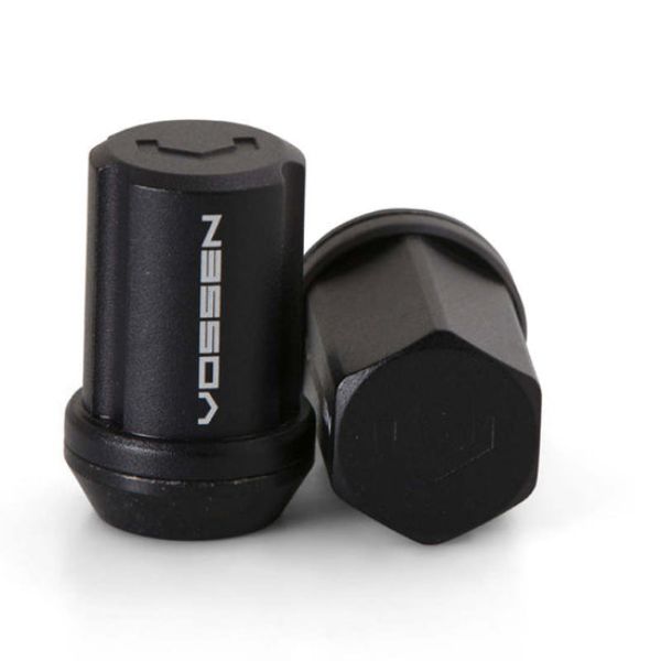 35 mm Lock Nut 12 x 1.5 19 mm Hex Cone Seat, Black - Set of 4