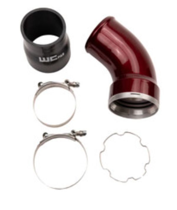 Passenger Side Intercooler Outlet Elbow Kit for 2006-10 GM LBZ-LMM Duramax - Gloss Black