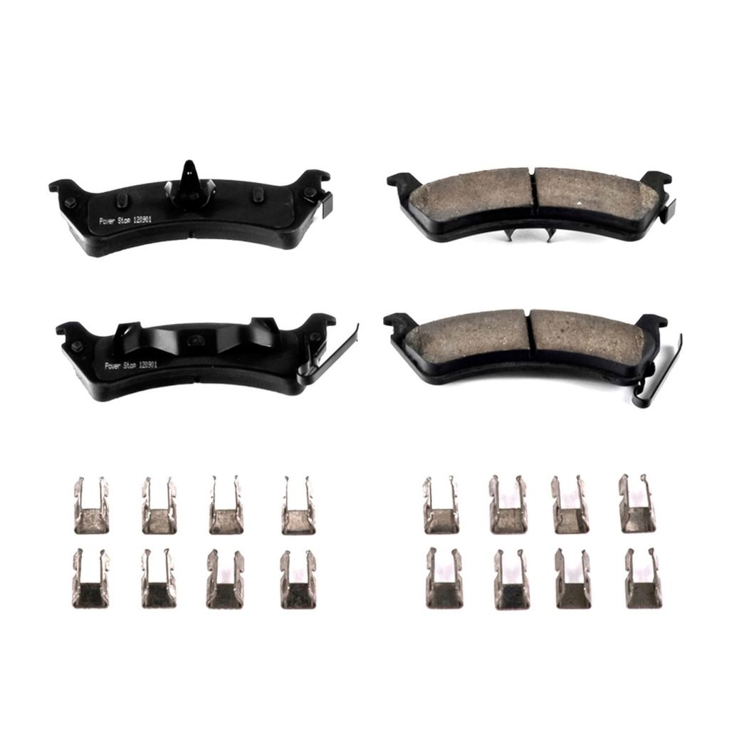 PowerStop 17-666 Rear Z17 Evolution Ceramic Brake Pads with Hardware for 1994-1998 Jeep Grand Cherokee