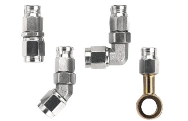 Straight Hose End -4AN Fitting - Black - Single Unit - Durable Aluminum Construction
