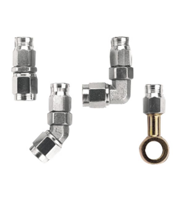 609004 90 deg x -4AN Hose End Forged Fitting