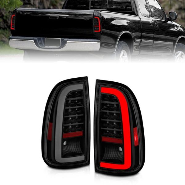311412 LED Taillights with Light Bar Black Housing Smoke Lens with Std. Bed & Reg Cab for 2000-06 Toyota Tundra