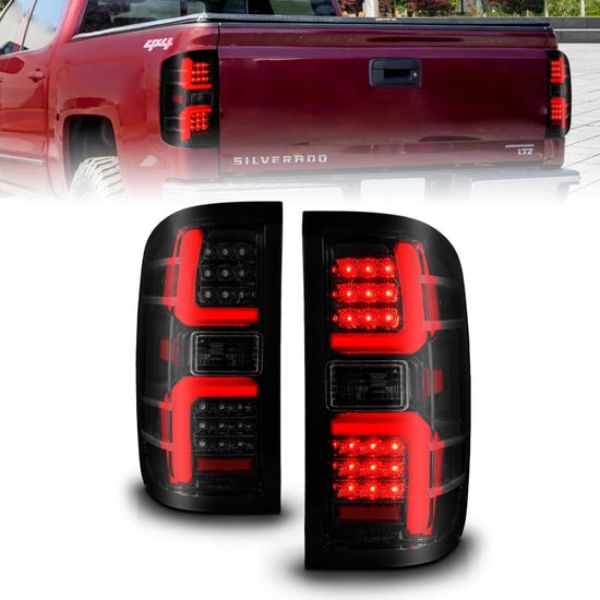 311451 LED Taillight with Sequential Black Housing-Smoke Lens for 2015-19 Chevrolet Silverado 2500 HD-3500 HD
