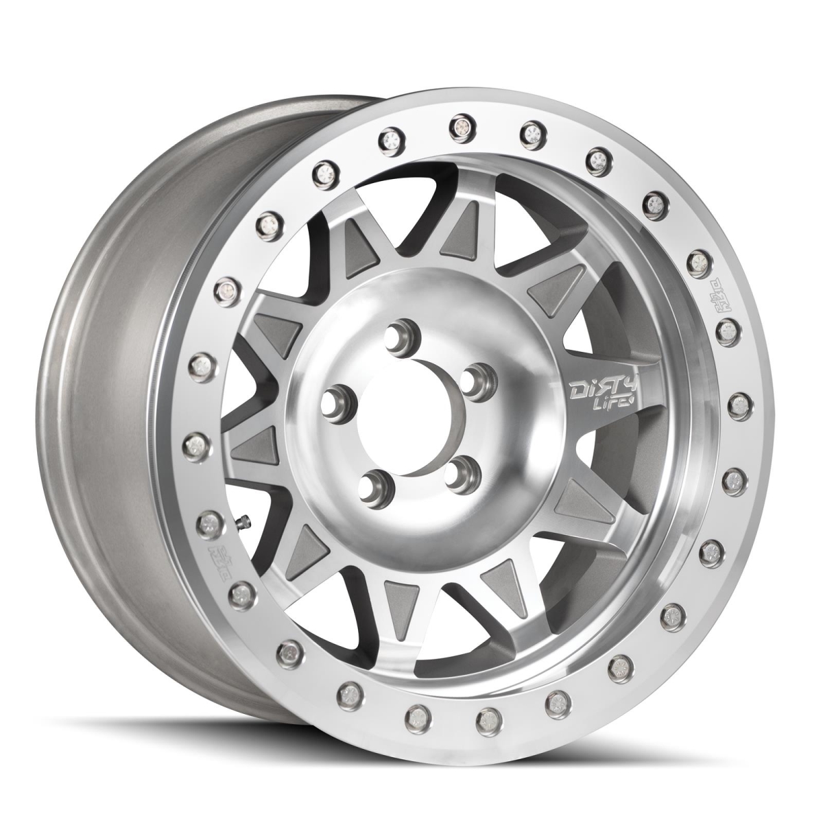 9302-7985M14 17 x 9 in. 9302 Roadkill Race Machined Wheel - 5 x 139.7 Bolt Pattern, -14mm Offset & 108mm Hub - Beadlock