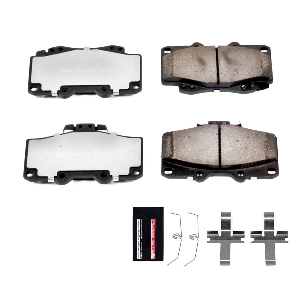 PowerStop Z36-436 Front Z36 Truck & Tow Brake Pads with Hardware for 1996-2002 Toyota 4Runner