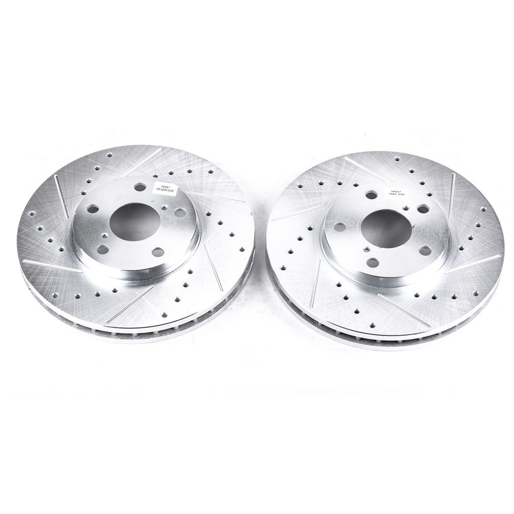 PowerStop JBR716XPR Front Evolution Drilled & Slotted Rotors for 1993-2005 Lexus GS300 - Set of 2