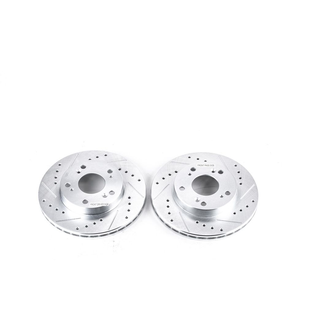 PowerStop JBR962XPR Front Evolution Drilled & Slotted Rotors for 2002-2006 Acura RSX - Set of 2