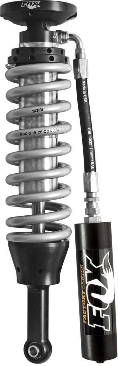 880-02-376 4.61 in. Remote Reservoir Coilover Shock Set for 2005 Tacoma 2.5 Factory Series - Black & Zinc -  Fox