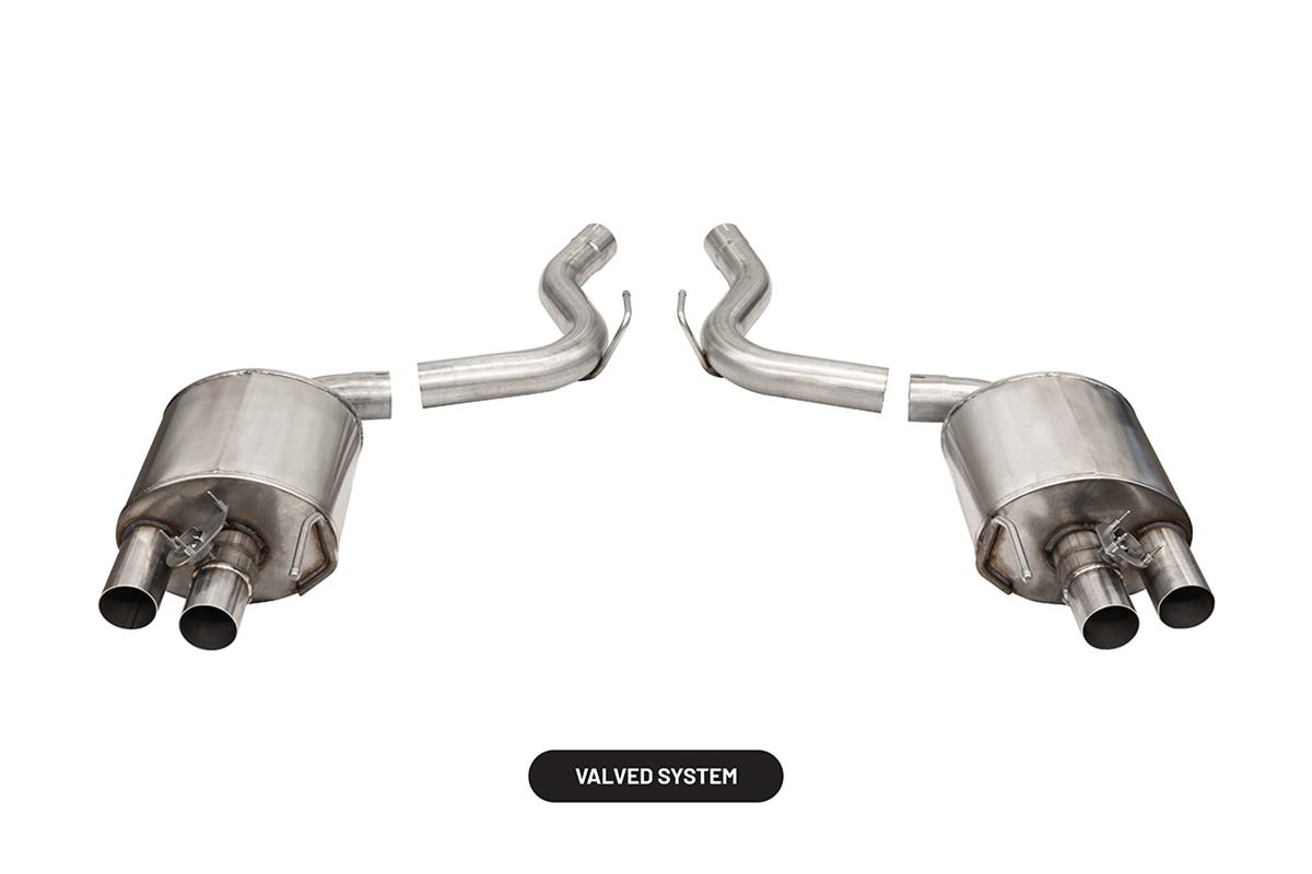 21098 Dual Rear Axle-Back Stainless Dual Rear Exit for 2015-2020 Ford Mustang GT350-R 5.2L V8