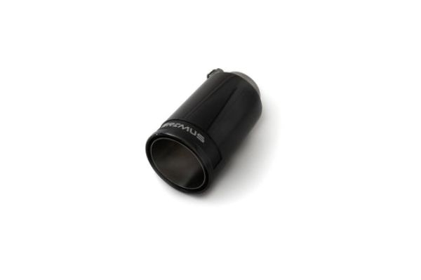 98 mm Stainless Steel Black Chrome Straight with Single Carbon Insert Tail Pipe