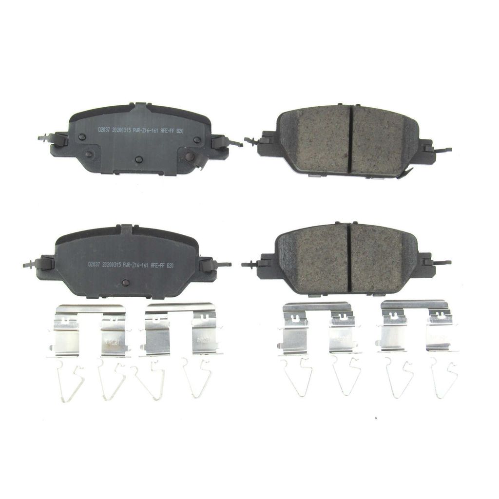 PowerStop 17-2037 Rear Z17 Evolution Ceramic Brake Pads with Hardware for 2017-2019 Honda CR-V