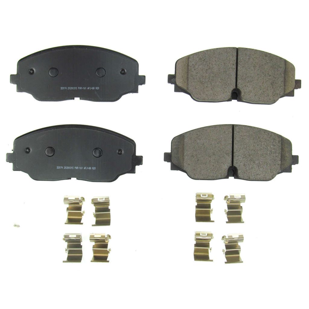 PowerStop 17-2074 Front Z17 Evolution Ceramic Brake Pads with Hardware for 2018-2019 Volkswagen Atlas