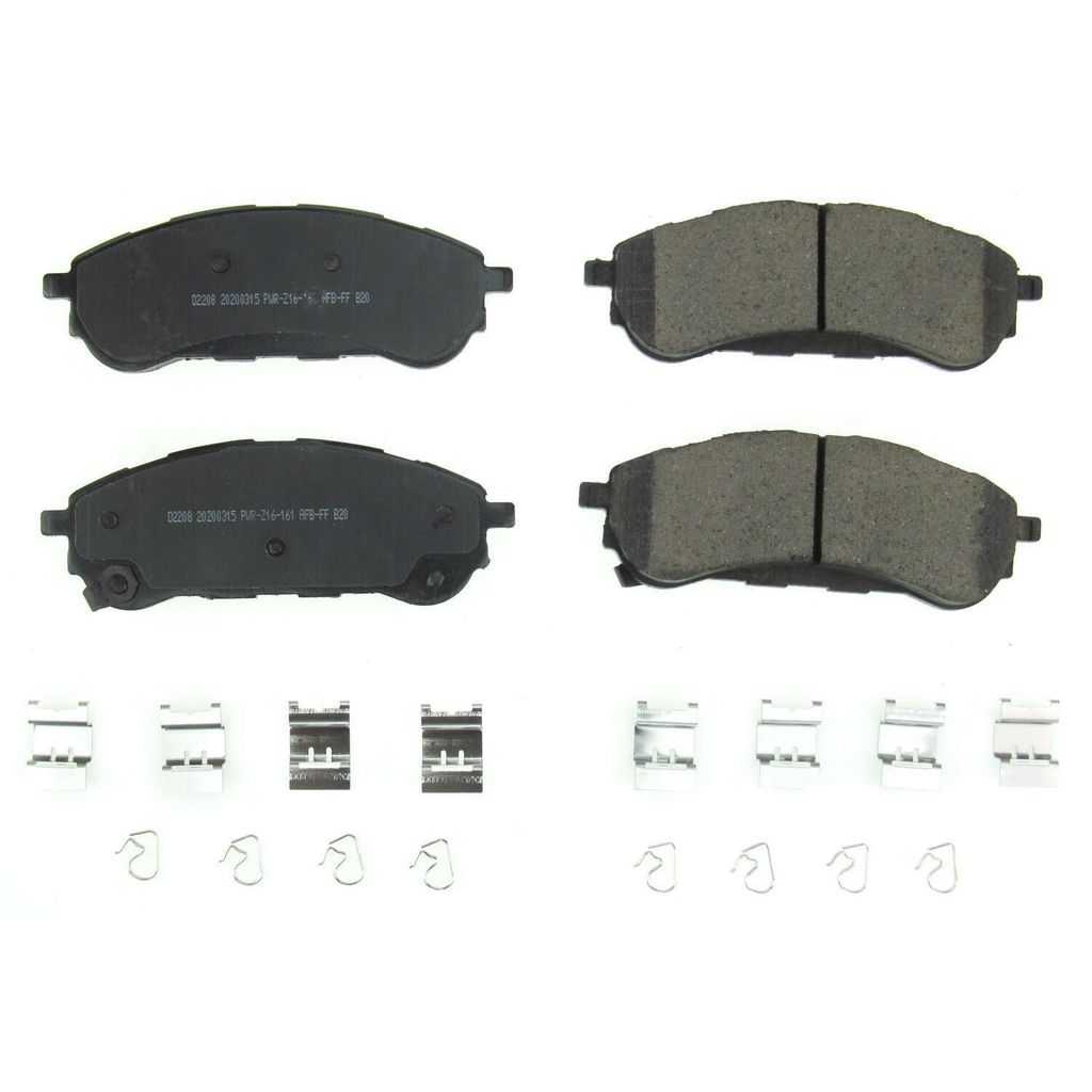 PowerStop 17-2208 Rear Z17 Evolution Ceramic Brake Pads with Hardware for 2019 Ford Ranger