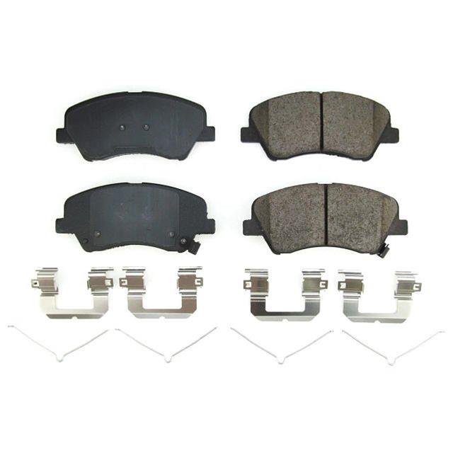 PowerStop 17-2190 Front Z17 Evo Ceramic Brake Pads with Hardware for 2018-21 Hyundai Accent
