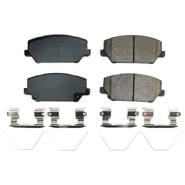 PowerStop 17-2211 Front Z17 Evo Ceramic Brake Pads with Hardware for 2019-21 Hyundai Veloster N