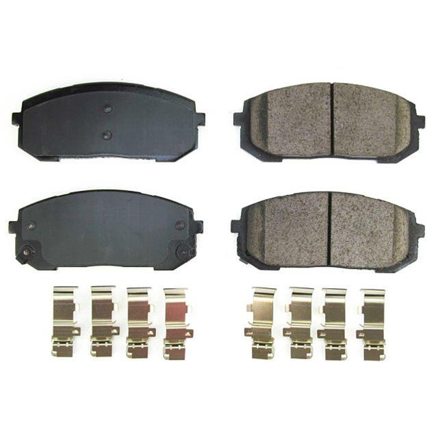 PowerStop 17-2302 Front Z17 Evo Ceramic Brake Pads with Hardware for 2020-2021 Hyundai Sonata