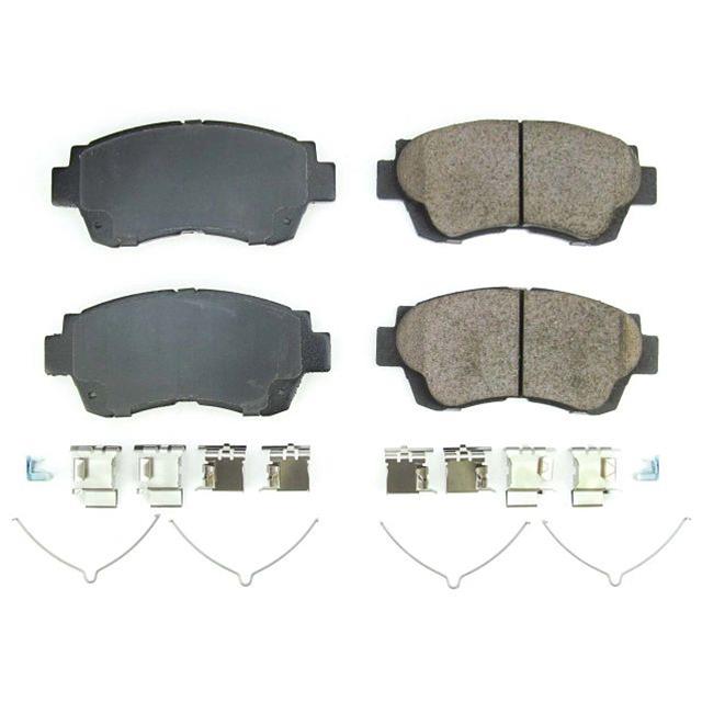 PowerStop 17-476B Front Z17 Evo Ceramic Brake Pads with Hardware for 1998-2003 Toyota Sienna
