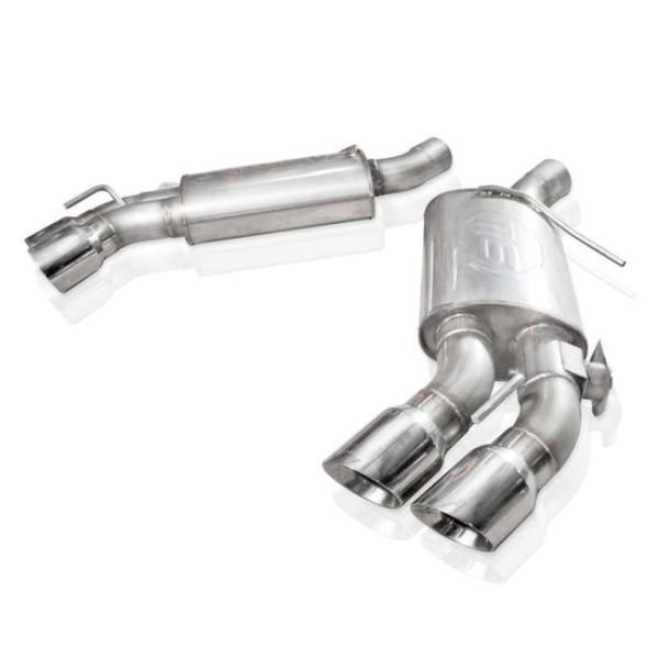 CA16RVMKSFCR 3 in. Stainless Steel Redline Factory Connect Axle Back with Valve & 4 in. Quad Tips for 2016 Plus Chevy Camaro