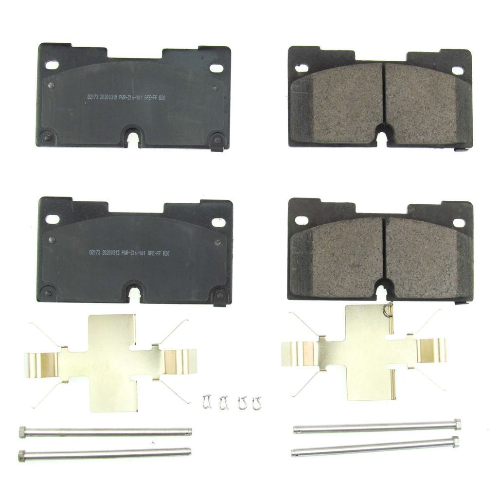 PowerStop 17-2173 Front Z17 Evolution Ceramic Brake Pads with Hardware for 2019 Chevrolet Silverado 1500