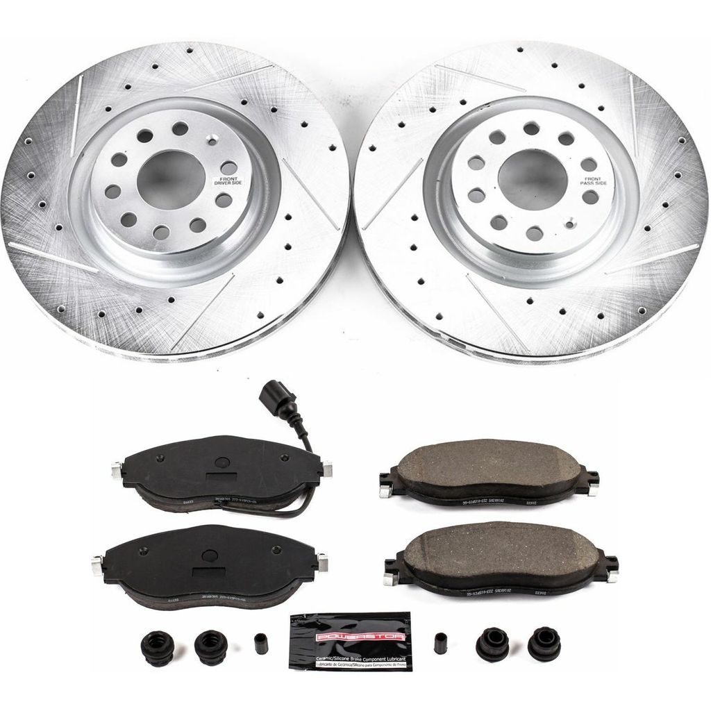 PowerStop K7175 Front Z23 Evolution Sport Brake Kit for 2012-2017 Volkswagen CC