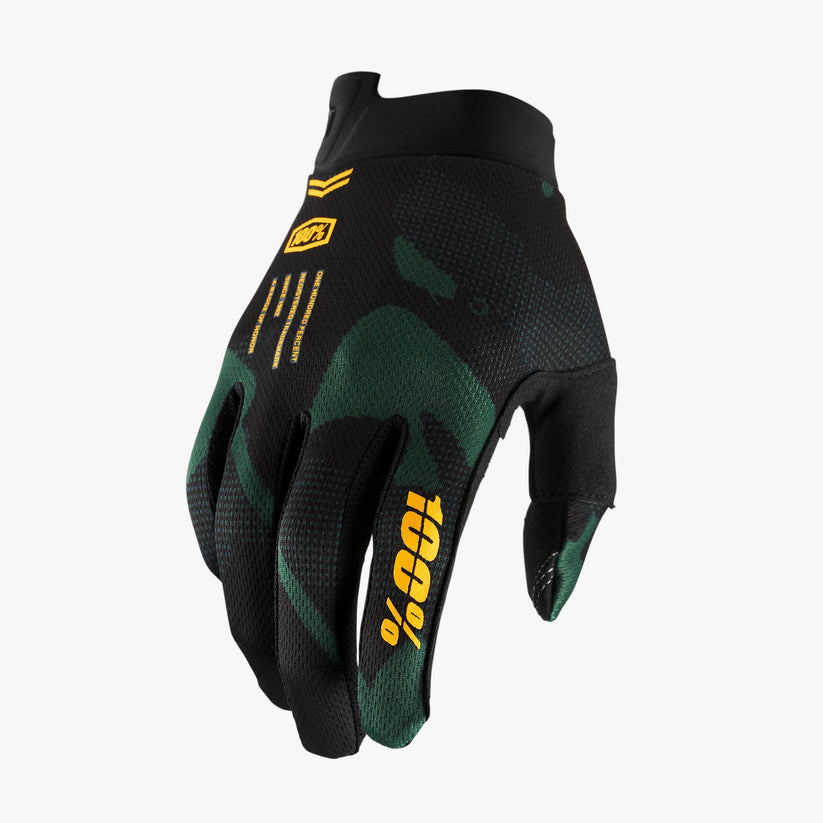 Picture of 100 Percent 10015-477-06 Youth iTrack Gloves&#44; Sentinel Black - Large