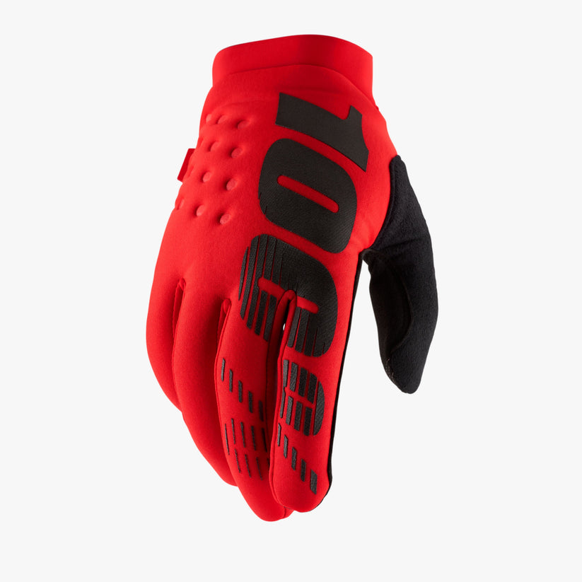 Picture of 100 Percent 10016-003-12 Brisker Moto & MTB Gloves&#44; Red - Large