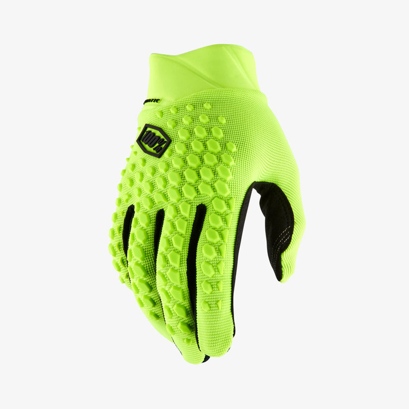 Picture of 100 Percent 10026-00005 Geomatic MTB Gloves&#44; Fluo Yellow - Small