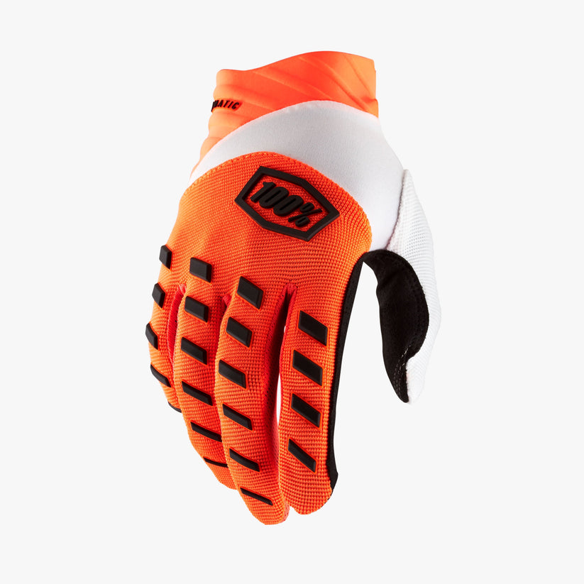 Picture of 100 Percent 10028-476-13 Airmatic Moto Gloves&#44; Fluo Orange - Extra Large