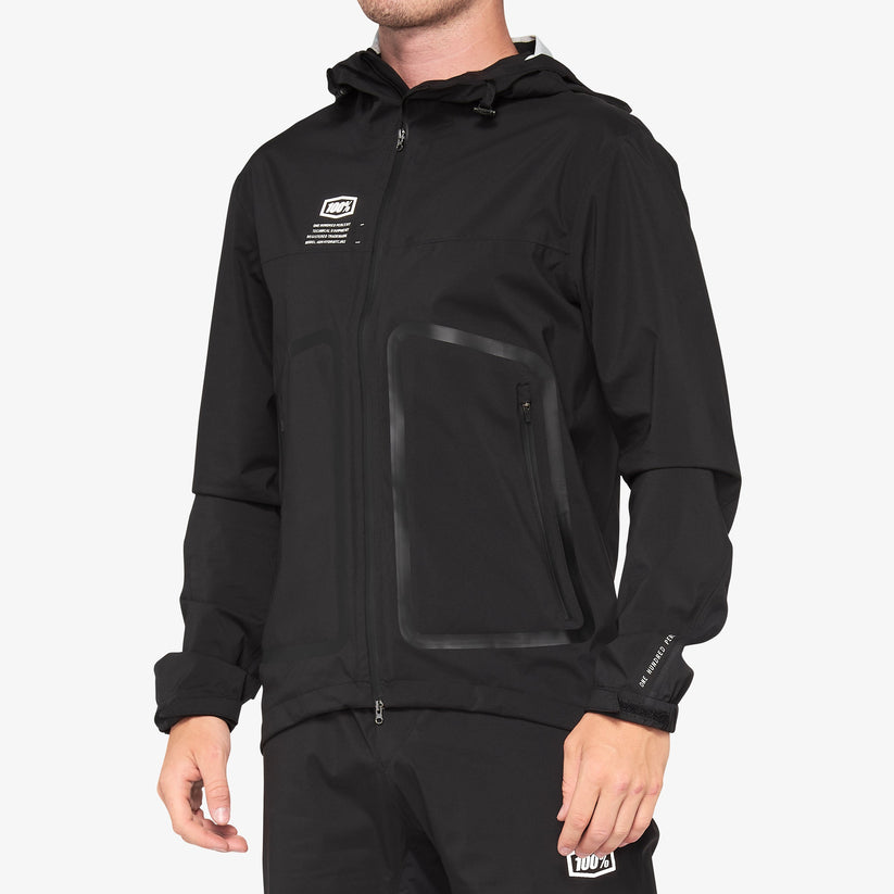 Picture of 100 Percent 39502-001-13 Hydromatic Waterproof Jacket&#44; Black - Extra Large