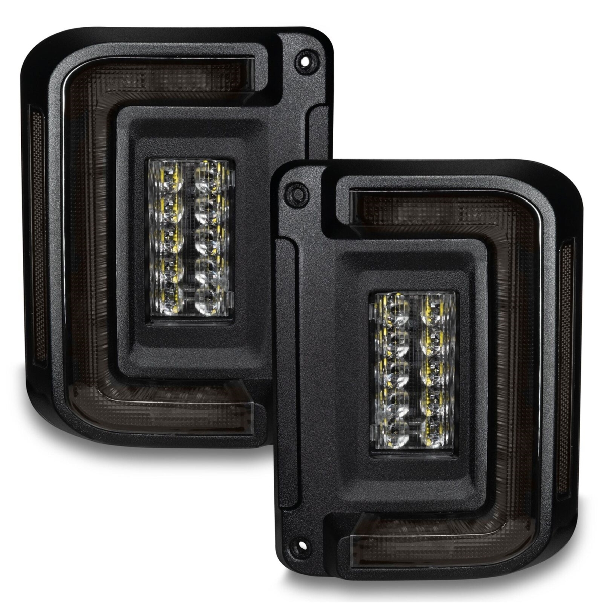 Flush Mount LED Tail Lights - Tinted Lens for 2007-2017 Jeep Wrangler JK