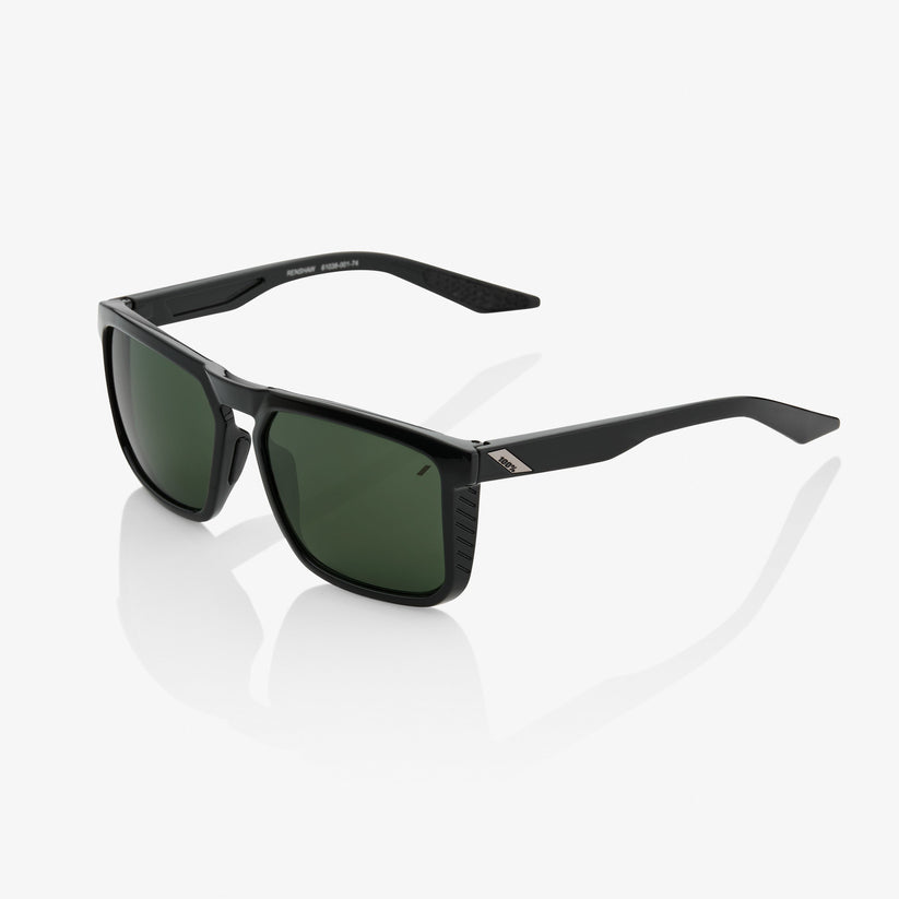 Picture of 100 Percent 60021-00000 Reshaw Sunglasses&#44; Soft Gloss Black&#44; Grey & Green Lens