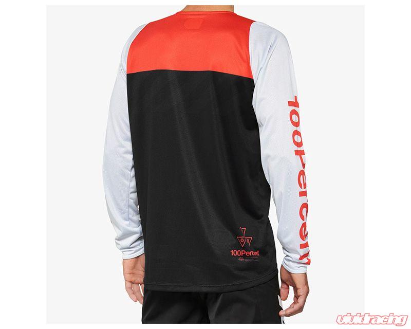 Picture of 100 Percent 40005-00002 R-Core Long Sleeve Jersey&#44; Black & Red - Large