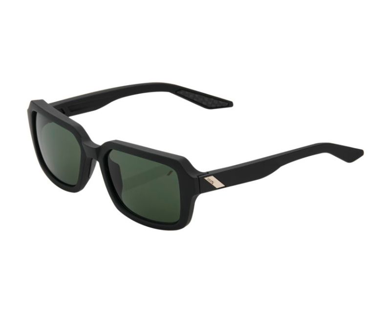 Picture of 100 Percent 61044-127-01 Rideley Sunglasses&#44; Soft Tact Black&#44; Grey & Green Lens