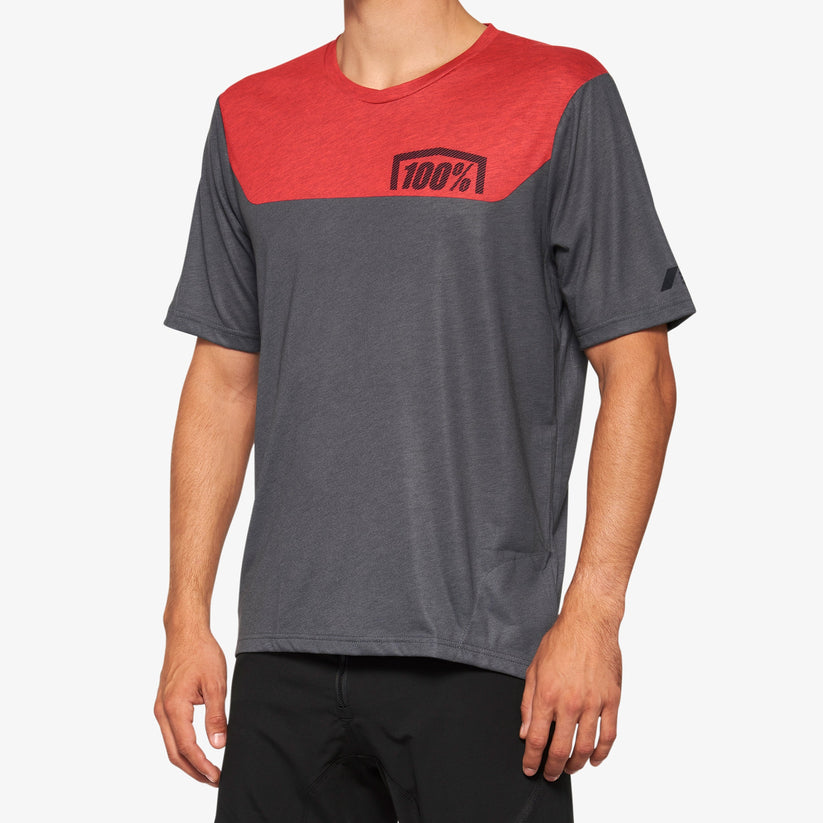 Picture of 100 Percent 40014-00010 Airmatic Jersey&#44; Charcoal & Red - Small