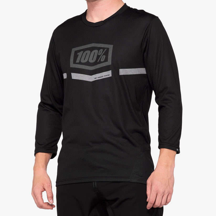 Picture of 100 Percent 40018-00000 Airmatic 3 by 4 Sleeve Jersey&#44; Black - Small