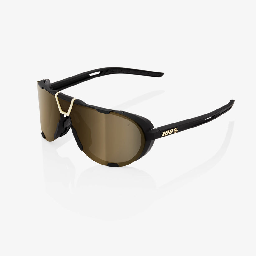 Picture of 100 Percent 61046-258-01 Westcraft Sunglasses&#44; Soft Tact Black & Gold Mirror Lens