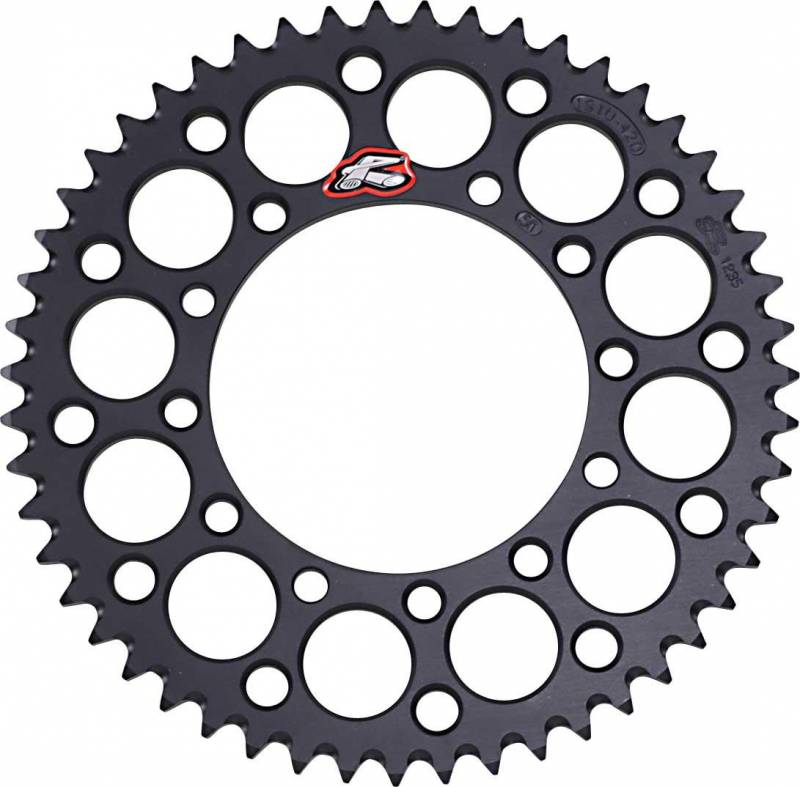 51T Ultralight Rear Sprocket for 2000 Kawasaki KX80W3 , Black