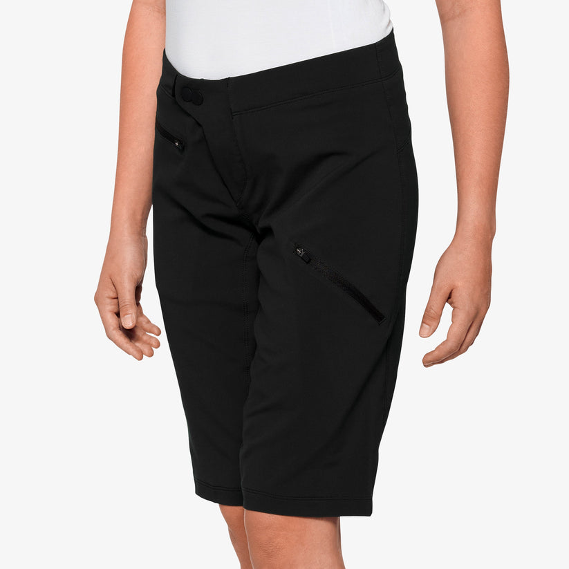 Picture of 100 Percent 40038-00003 Womens Ridecamp Shorts with Liner&#44; Black - Extra Large
