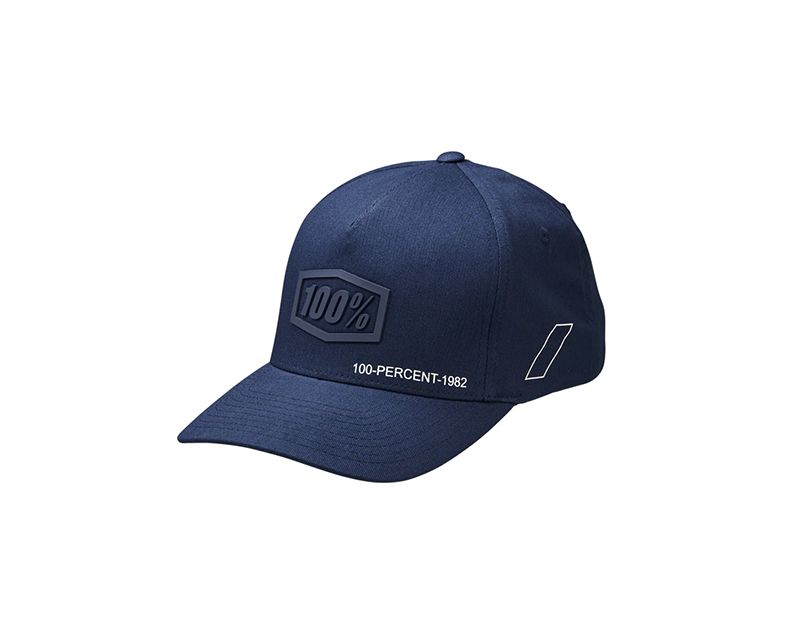 Picture of 100 Percent 20043-00013 Shadow Flex-Fit Hat&#44; Navy - Large & Extra Large