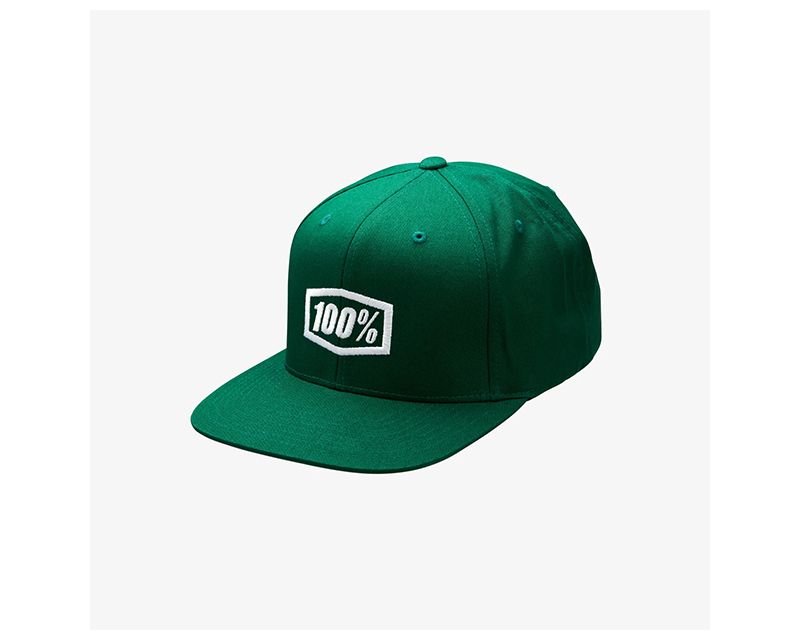 Picture of 100 Percent 20044-00002 Icon Snapback Hat&#44; Forest Green - One Size Fits Most