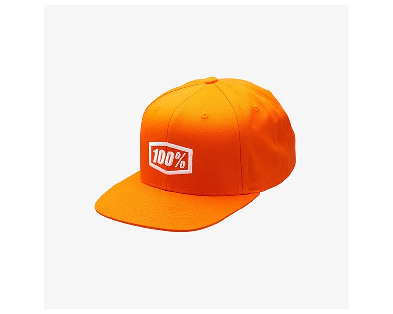 Picture of 100 Percent 20044-00004 Icon Snapback Hat&#44; Orange - One Size Fits Most
