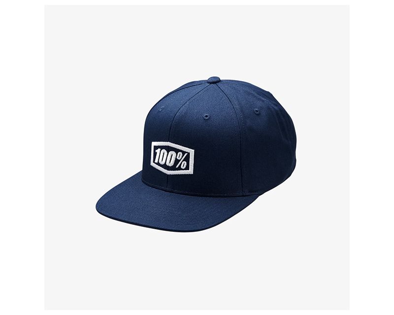 Picture of 100 Percent 20044-00005 Icon Snapback Hat&#44; Navy - One Size Fits Most
