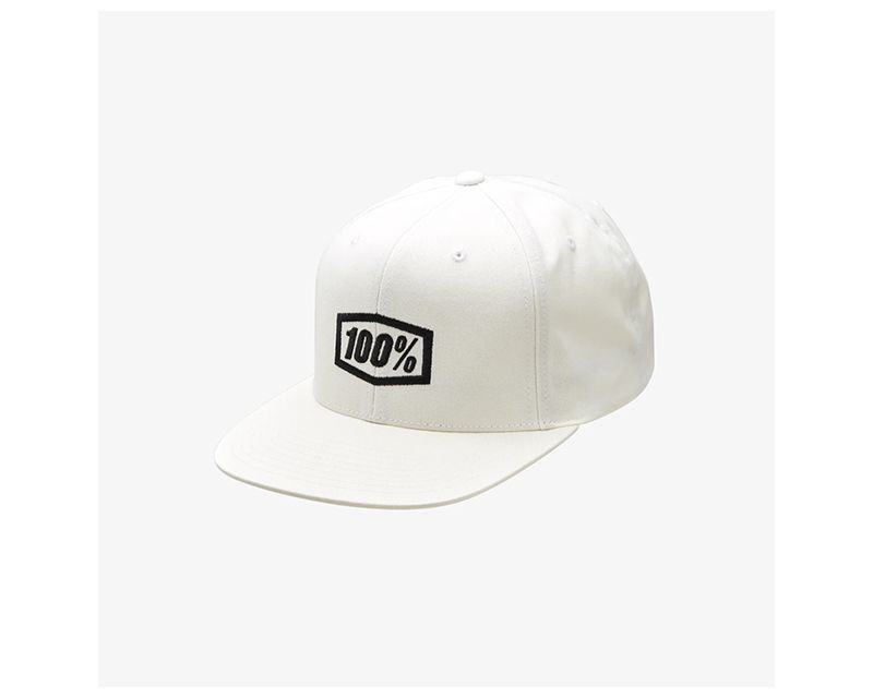 Picture of 100 Percent 20044-00007 Icon Snapback Hat&#44; White - One Size Fits Most