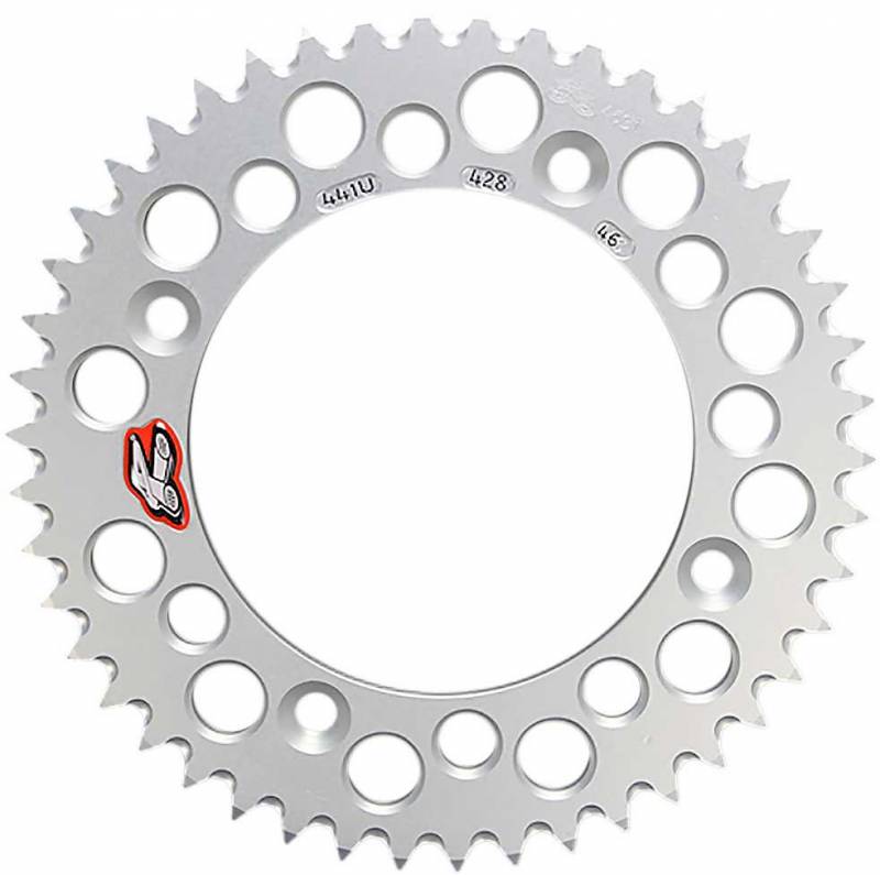 Renthal Sprocket Aluminum Silver, Rear, 1-year limited warranty against defects in materials & workmanship 441U-428-46GPSI