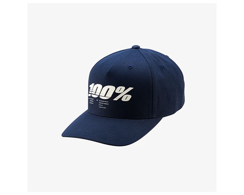 Picture of 100 Percent 20072-015-01 Staunch X-Fit Snapback Hat&#44; Navy - One Size Fits Most