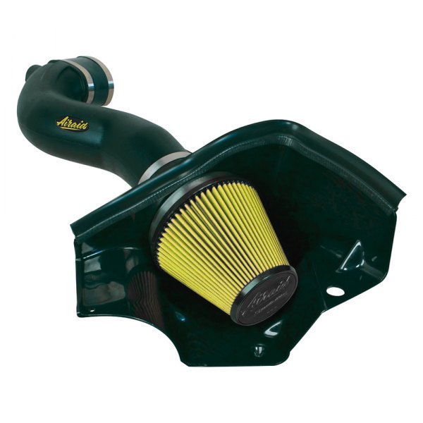 455-328 MXP Series Dam High-Density Polyethylene Black Cold Air Intake System with SynthaMax Yellow Filter for 2015-2017 Ford Mustang