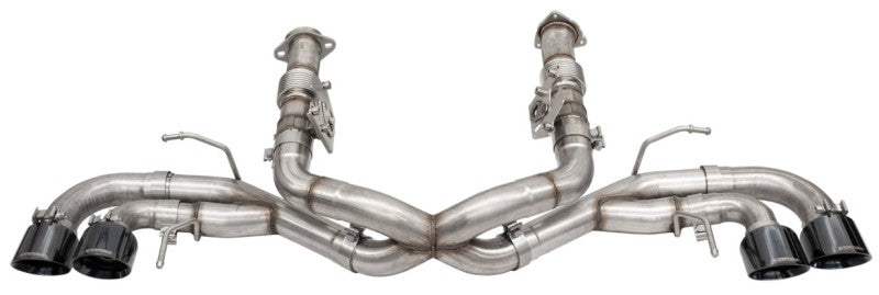 21102BLK 3 in. Xtreme Cat-Back Exhaust with 4.5 in. Black Quad Tips - Integrates Stock AFM Valve for 2020 Corvette C8