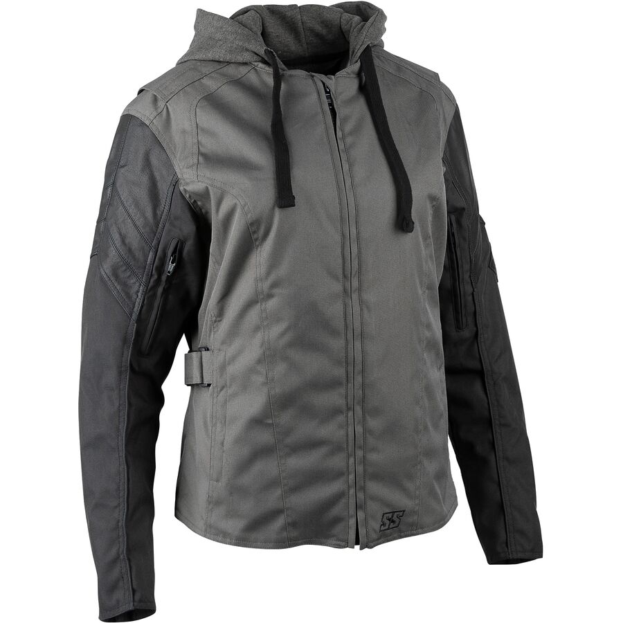 Picture of Speed & Strength 889755 Double Take Txt Women Jacket&#44; Gray & Black - Large